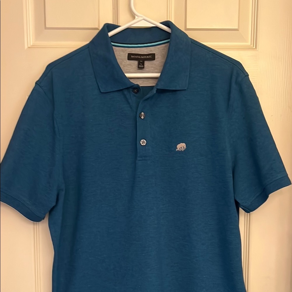 Banana Republic Blue Polo Shirt Vibrant Style